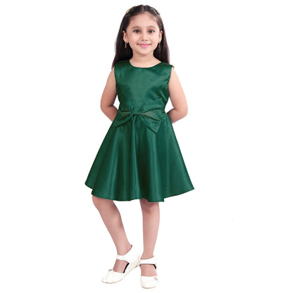 Girls A-line Sleeveless Satin dress