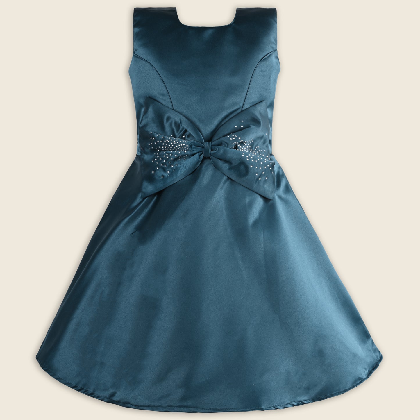 Girls Embellished Bow Detail Party Wear Dress