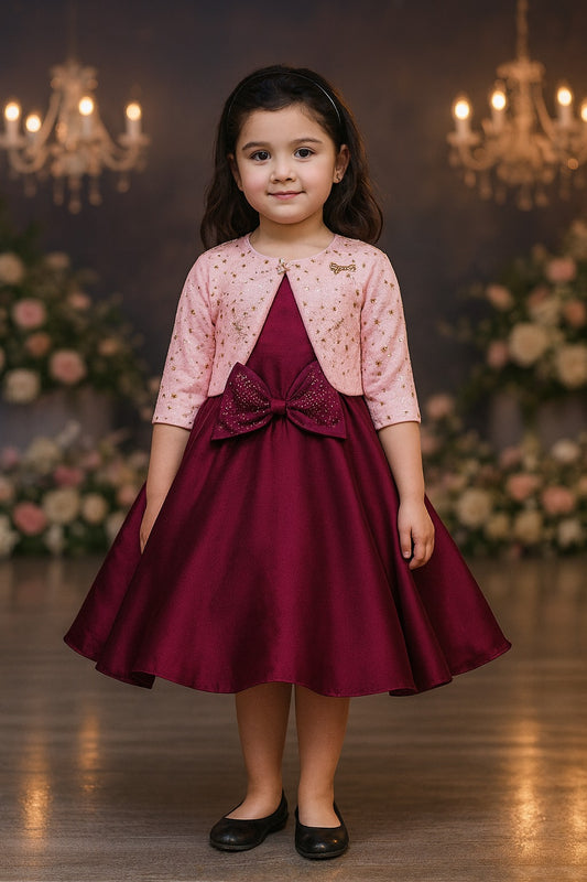 Girls Calf Length Party Dress