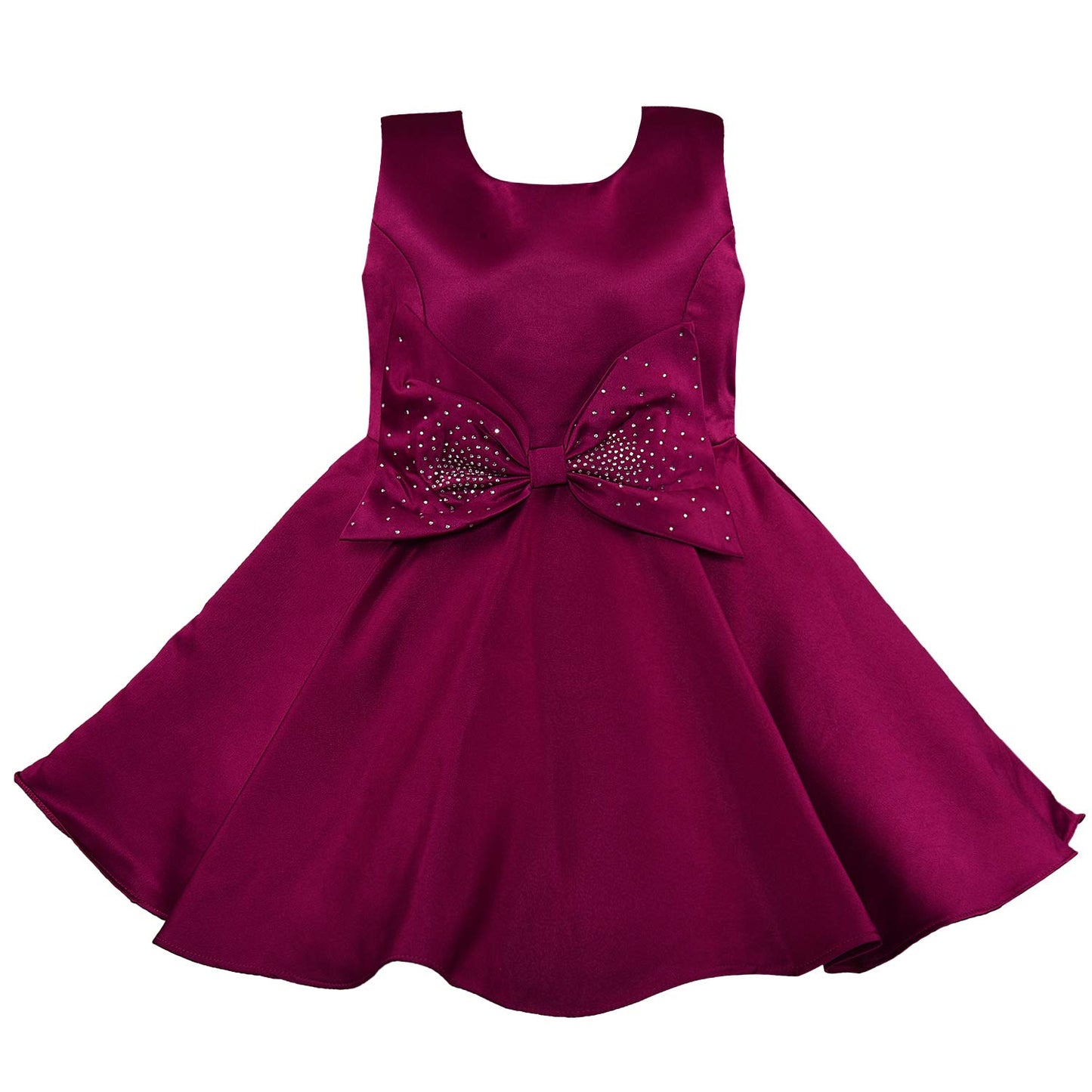 Girls Embellished Bow Detail Party Wear Dress