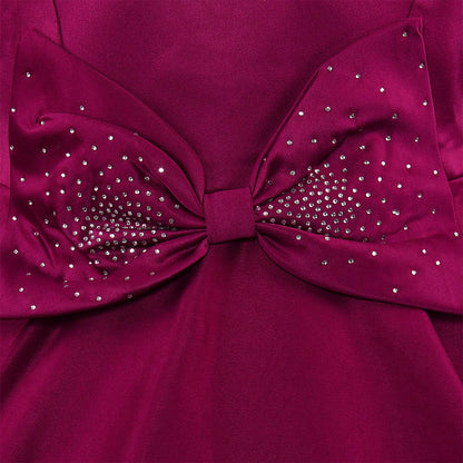 Girls Embellished Bow Detail Party Wear Dress