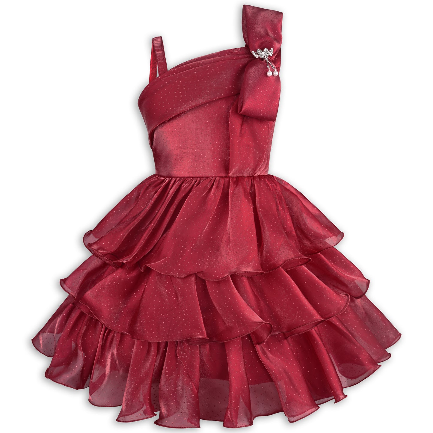 Girls Princess Flared Glittery Party Dress