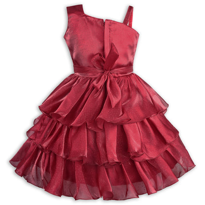 Girls Princess Flared Glittery Party Dress