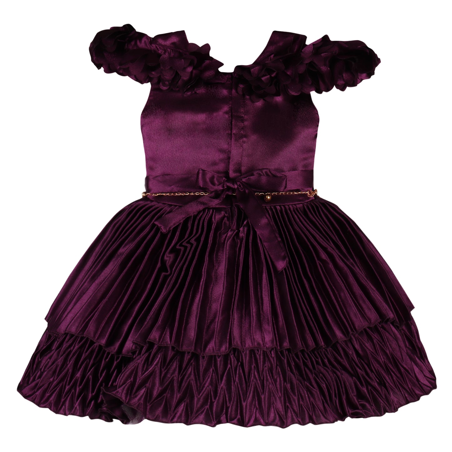 Girls Solid A-Line Frock Dress