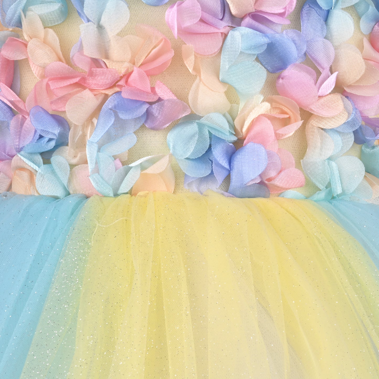 Girls Ruffels Solid Fit and Flare Frock Dress