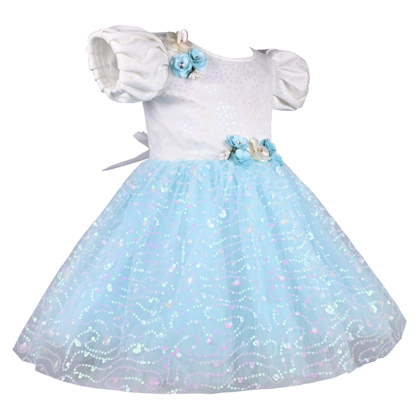 Girls Embellished A-Line Frock Dress