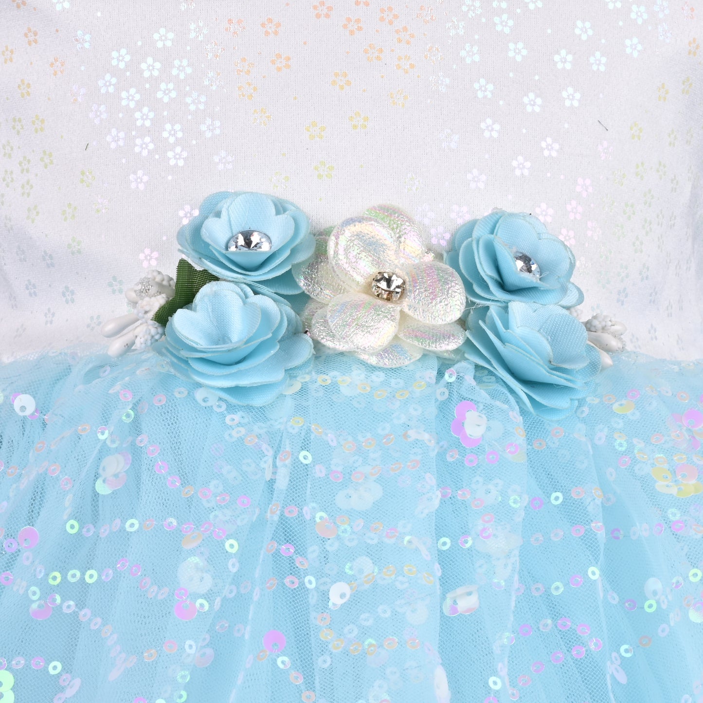 Girls Embellished A-Line Frock Dress