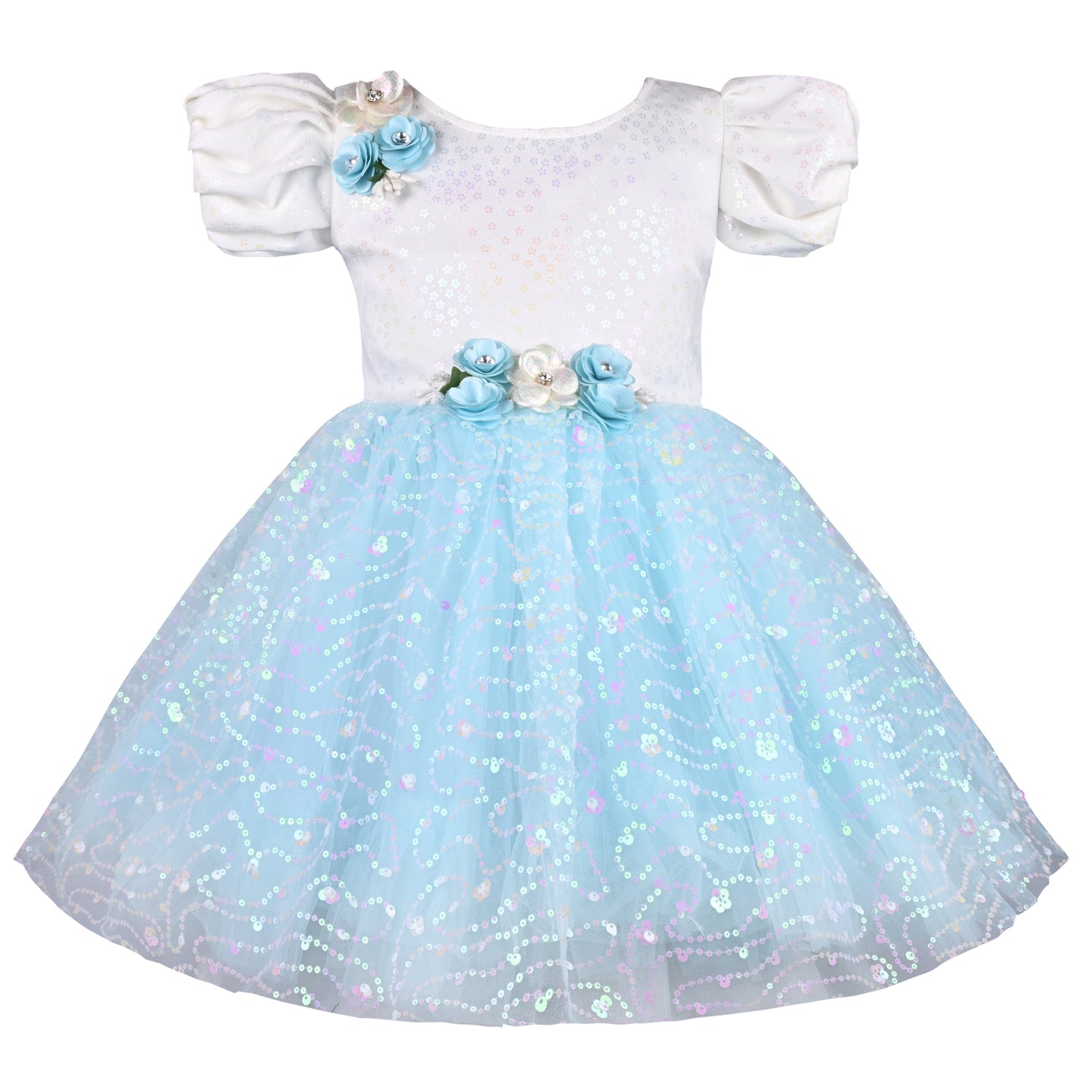 Girls Embellished A-Line Frock Dress