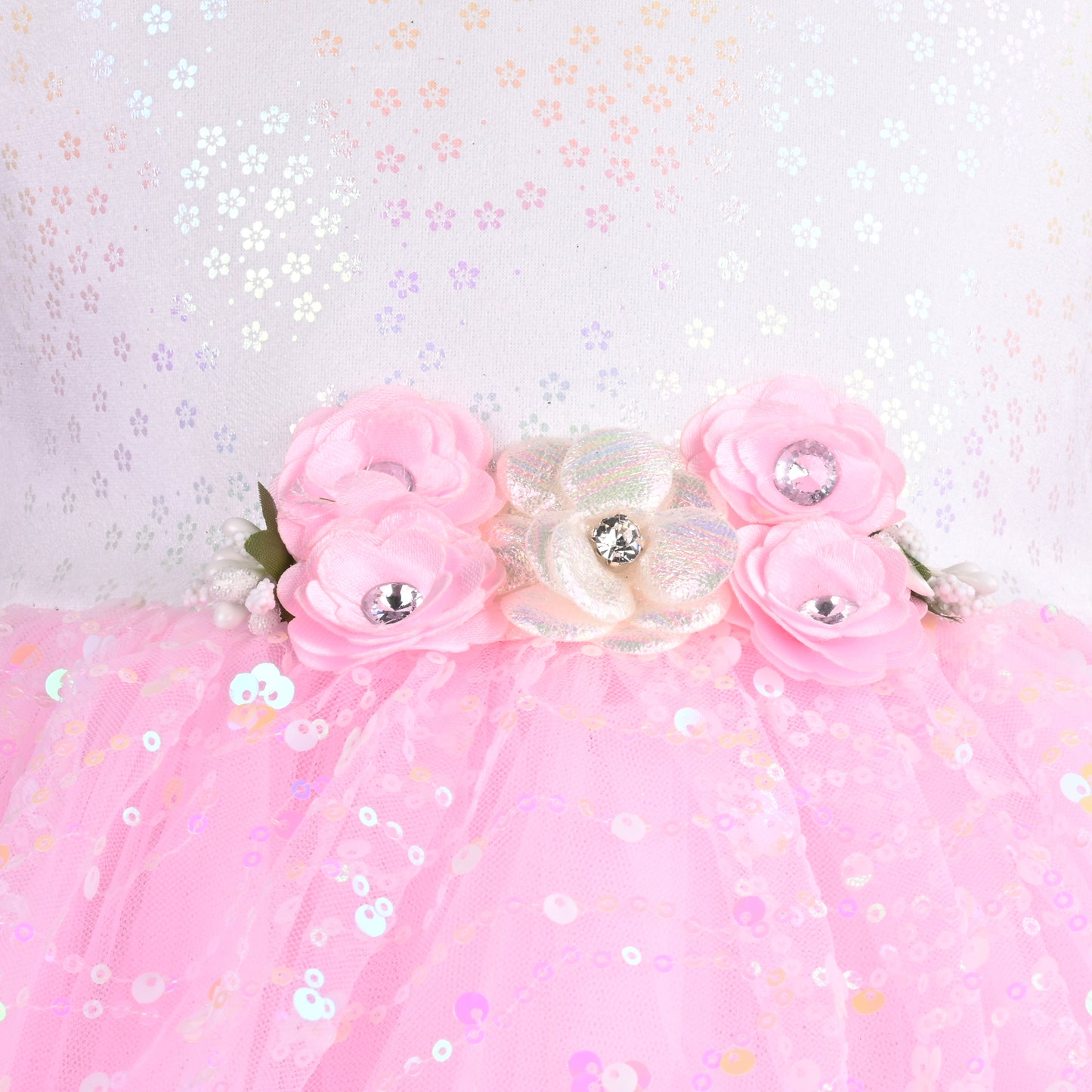 Girls Embellished A-Line Frock Dress