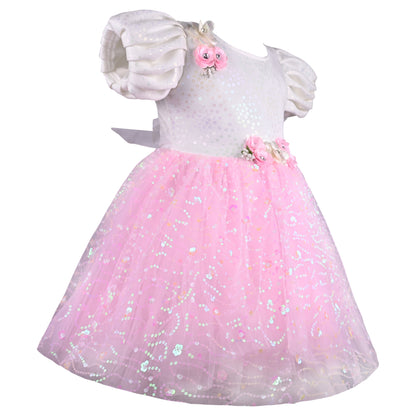 Girls Embellished A-Line Frock Dress