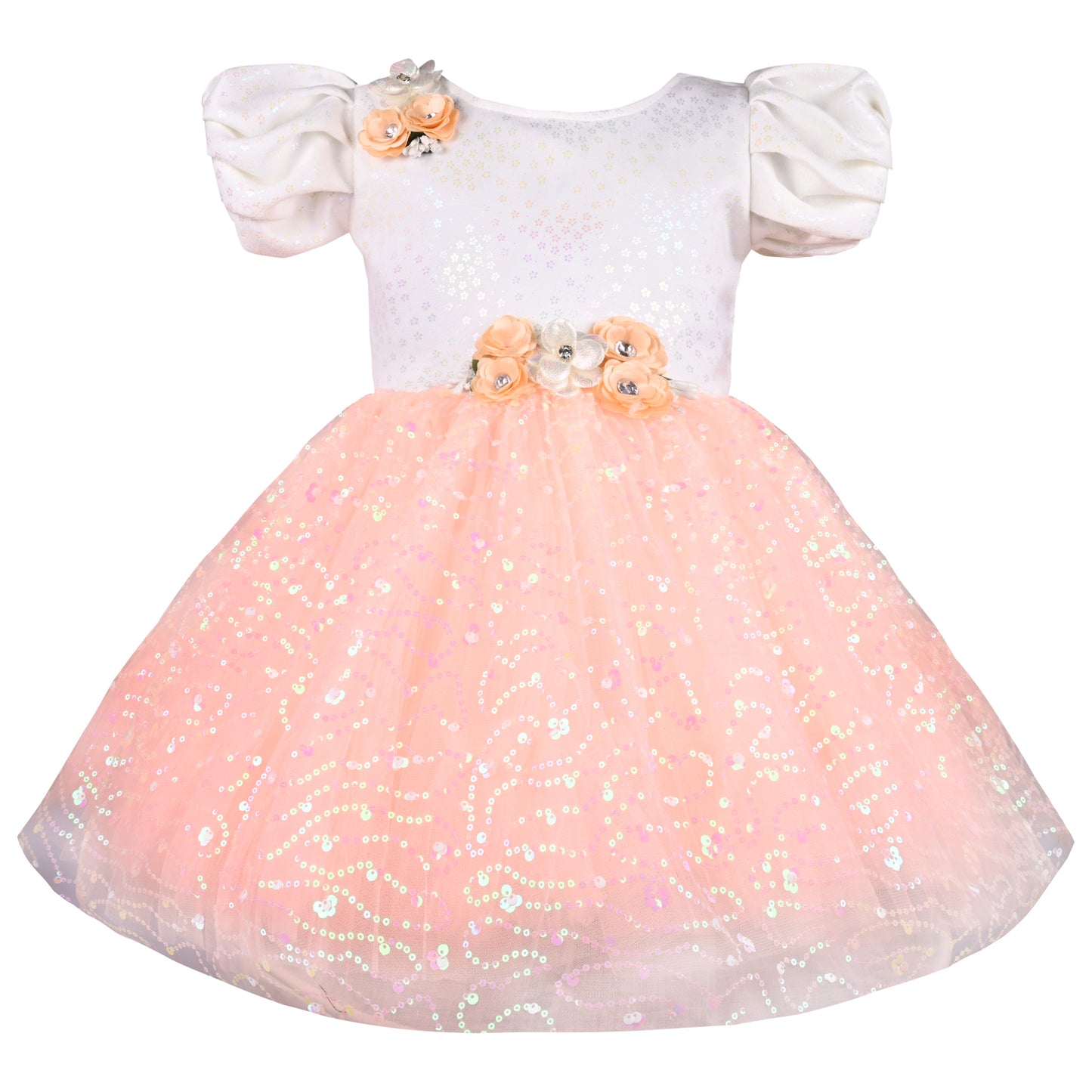 Girls Embellished A-Line Frock Dress