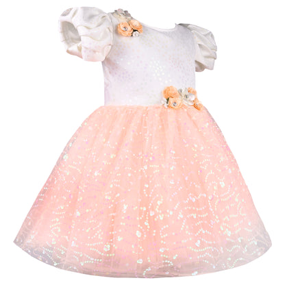 Girls Embellished A-Line Frock Dress