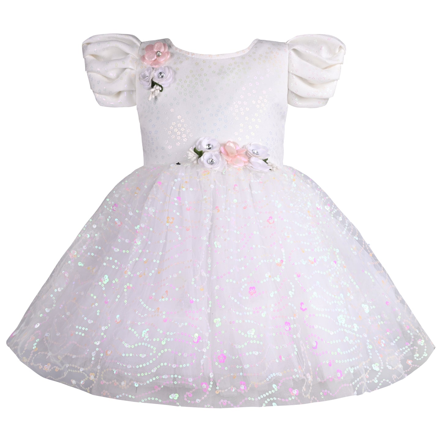Girls Embellished A-Line Frock Dress