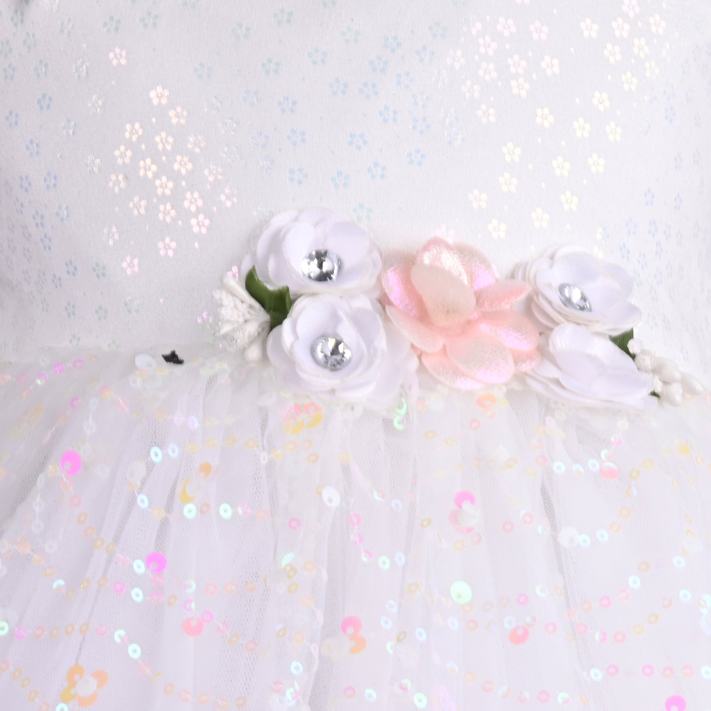 Girls Embellished A-Line Frock Dress