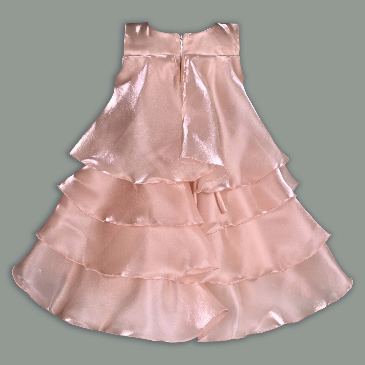 Girls Floral Embellished Tiered Party Dress