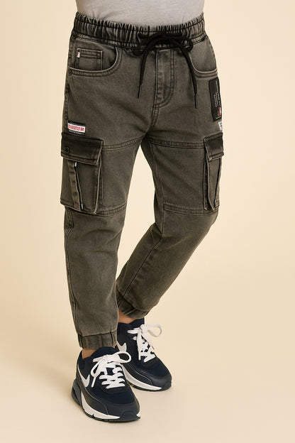 Boys Stylish Cargo Denim Jeans