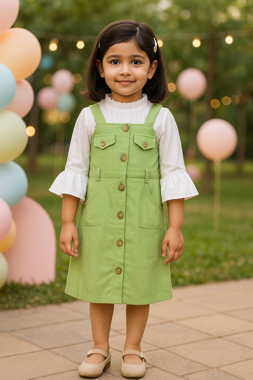 Girls Dungaree Set