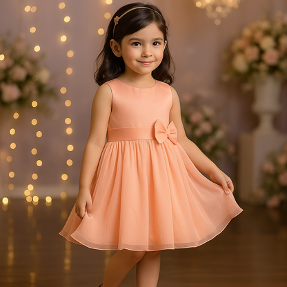 Baby Girls Elegance in Peach/Perfect Party Dress