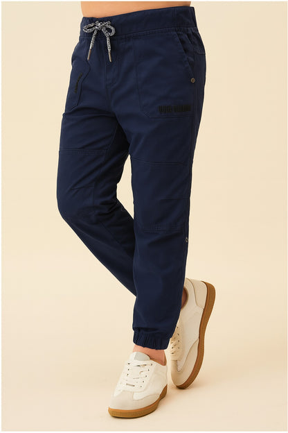 Boys Cotton Elastic Waist Casual Trouser