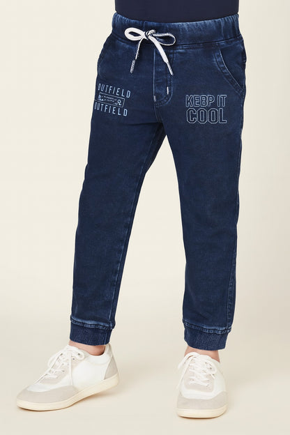 Boys Cotton Elastic Casual Trouser