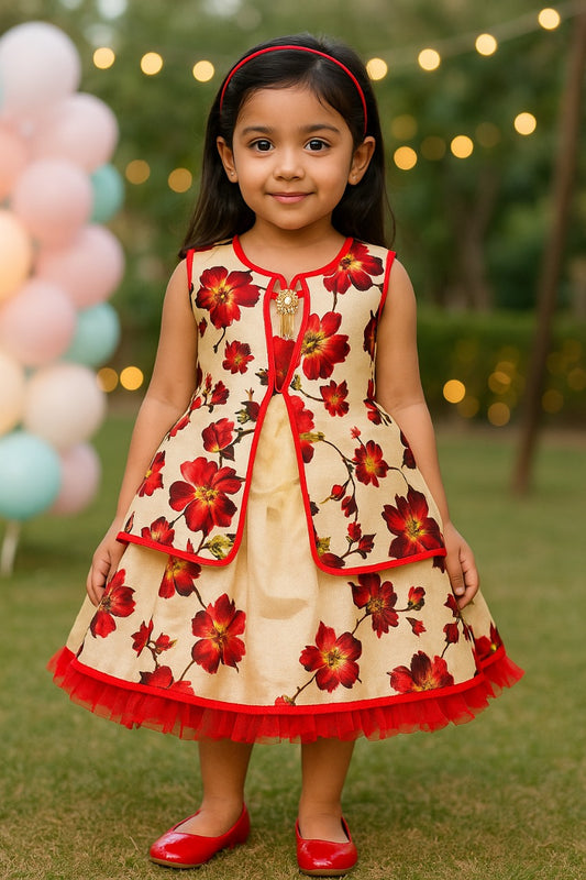Baby Girls Net Partywear Frock Dress fe2627
