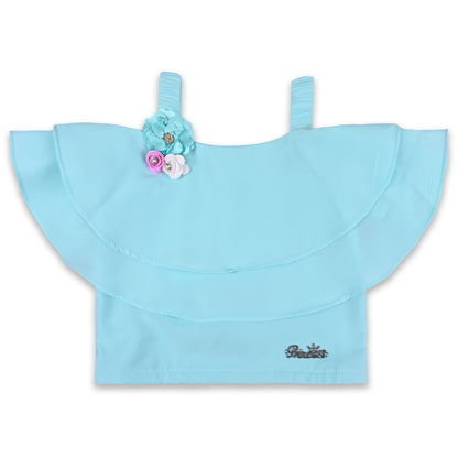 Girls Checked Top and Skirt Clothing Set
