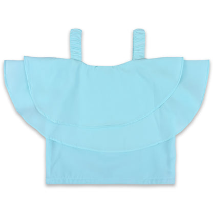 Girls Checked Top and Skirt Clothing Set