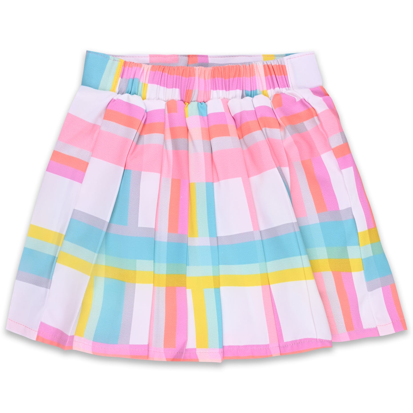 Girls Checked Top and Skirt Clothing Set