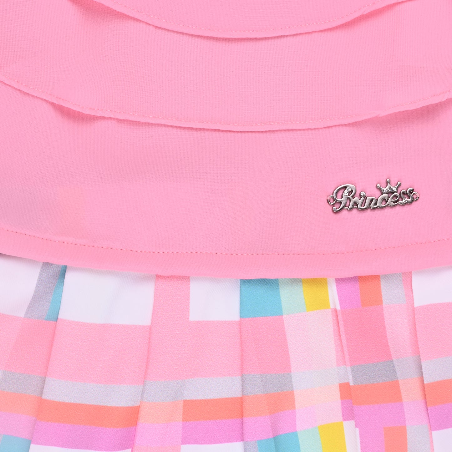 Girls Checked Top and Skirt Clothing Set