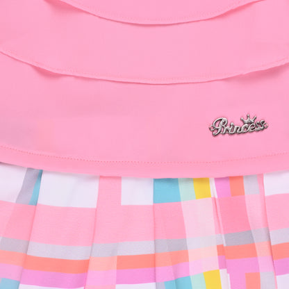 Girls Checked Top and Skirt Clothing Set