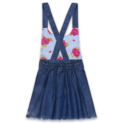 Girls Printed Top and Shorts Dungaree Set