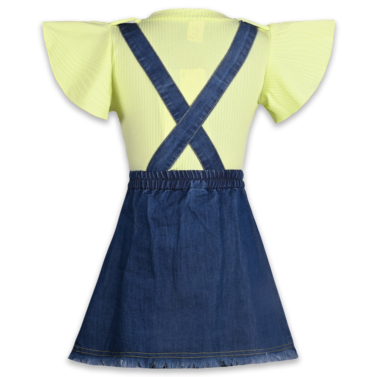 Girls Printed Top and Shorts Dungaree Set