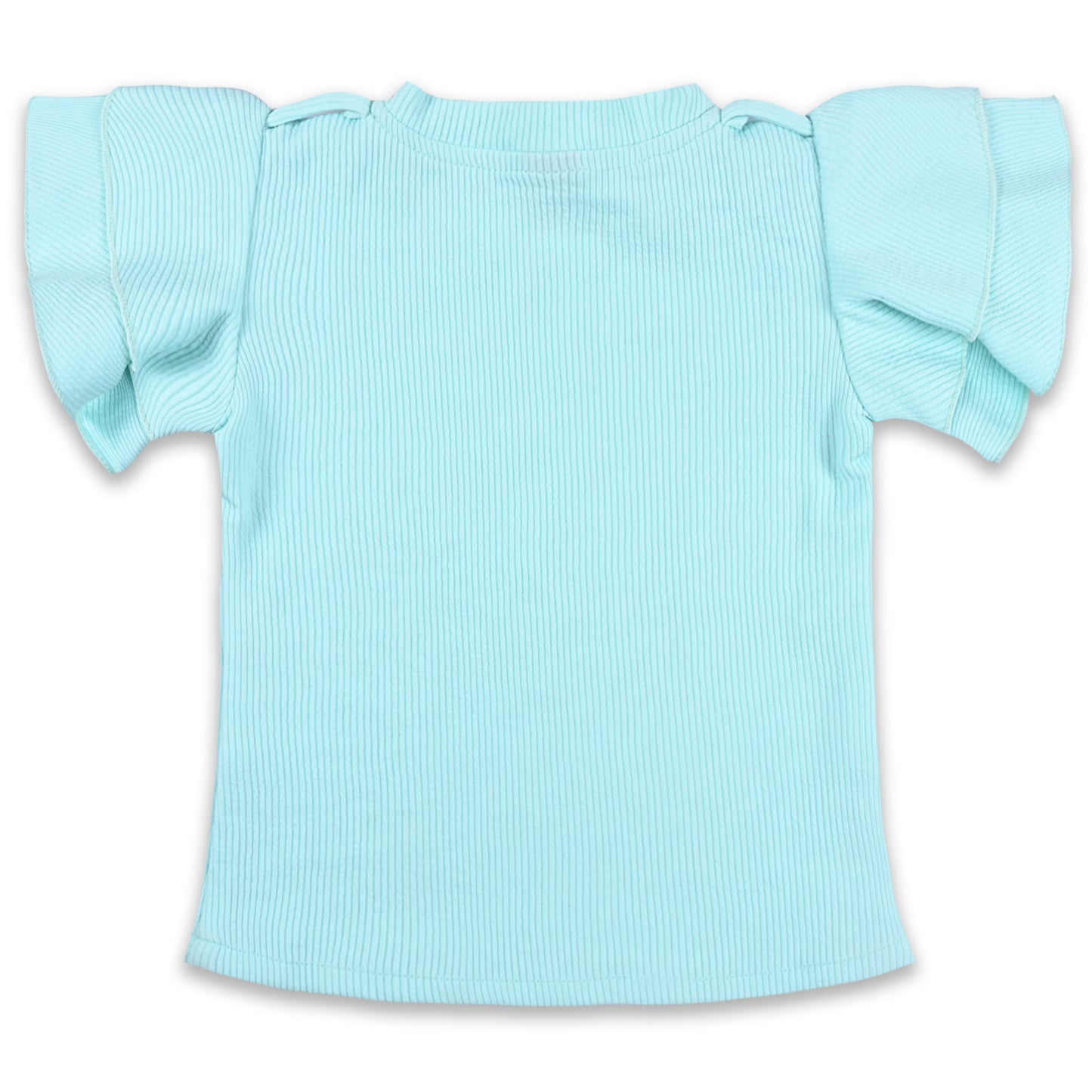 Girls Solid Top and Shorts Dungaree Set