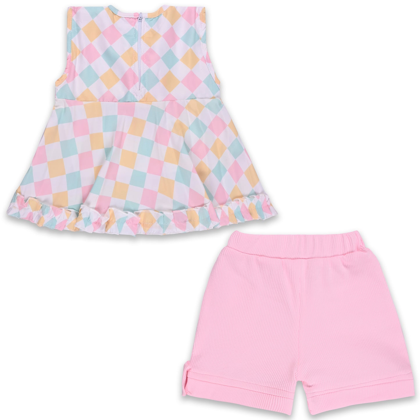 Baby Girls Polka Print Top and Shorts Clothing Set
