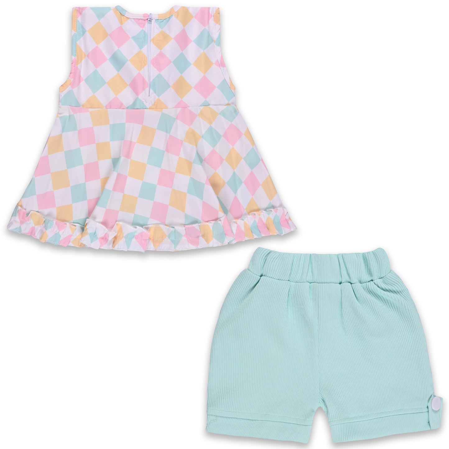 Baby Girls Polka Print Top and Shorts Clothing Set