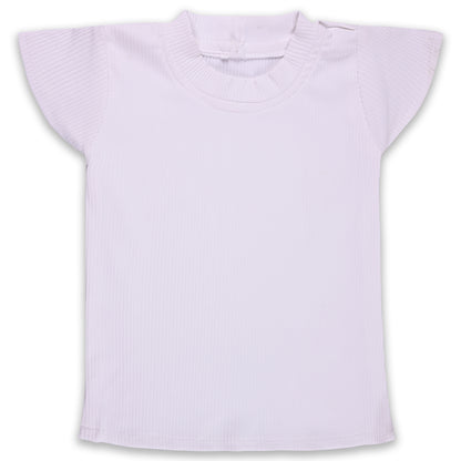 Girls Stylish Top and Striped Dungaree Set