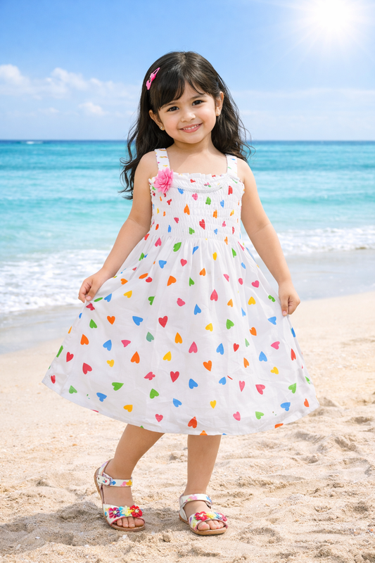 Girls Midi/Knee Length Casual Dress