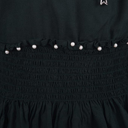 Girls Flared Sleeves Smocking Casual Dress