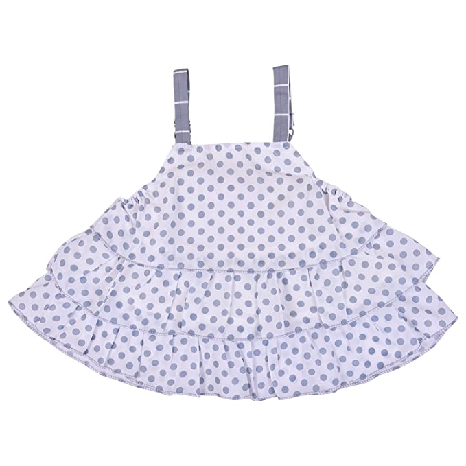 Girls Polka Dot Layered Top and Checkered Pants Set