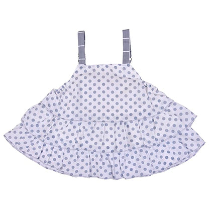 Girls Polka Dot Layered Top and Checkered Pants Set