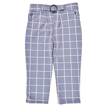 Girls Polka Dot Layered Top and Checkered Pants Set