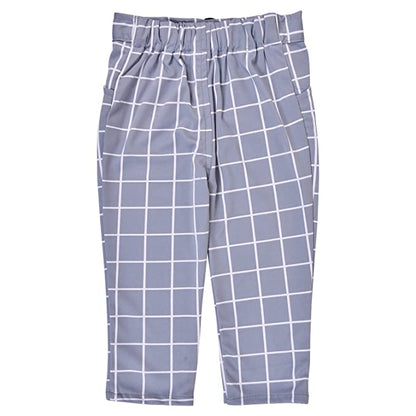 Girls Polka Dot Layered Top and Checkered Pants Set