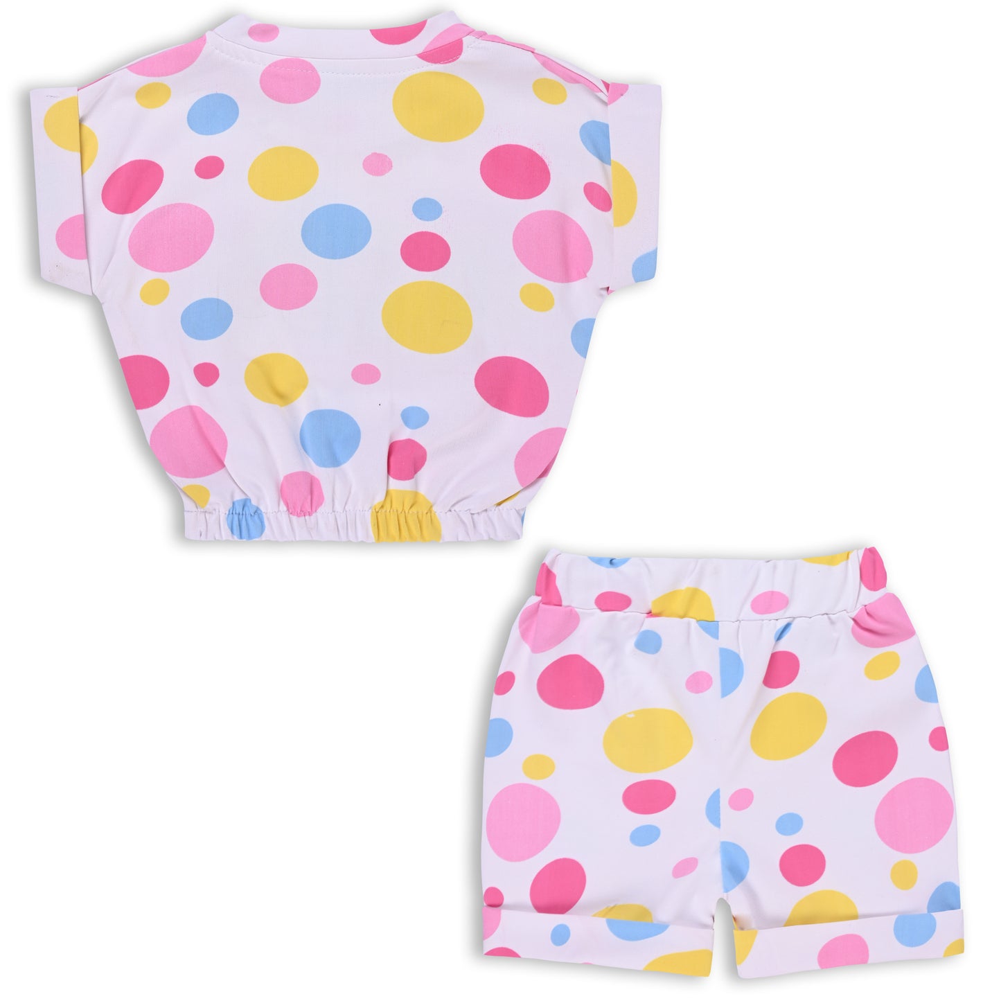 Girls Polka Print Top and Shorts Clothing Set