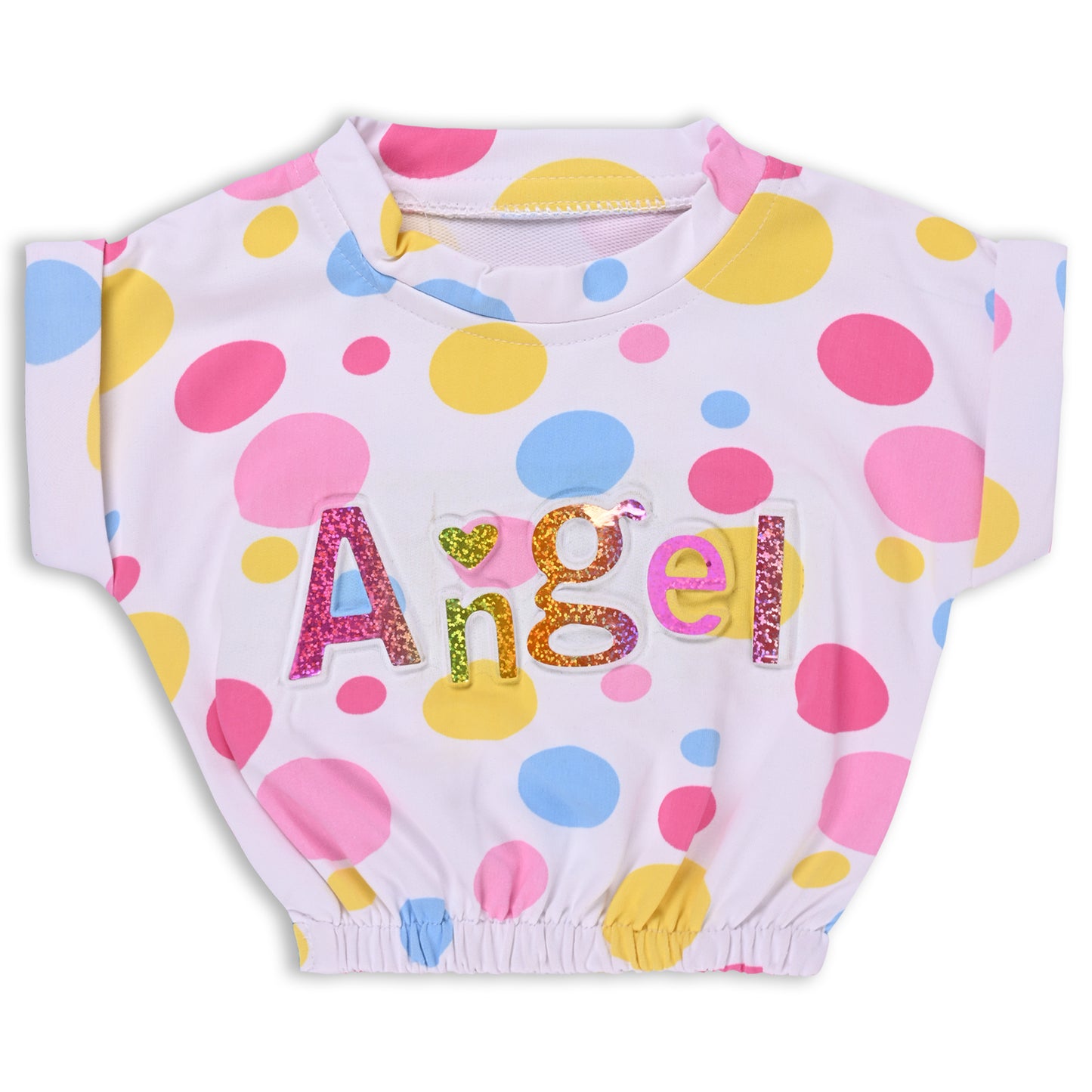Girls Polka Print Top and Shorts Clothing Set