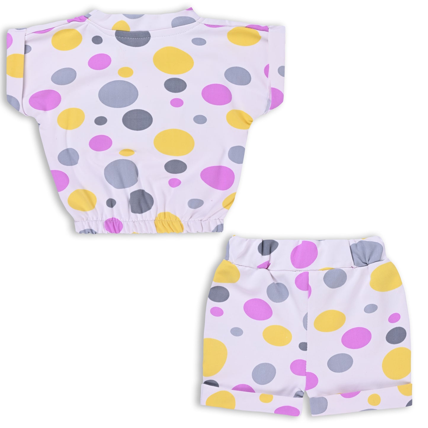 Girls Polka Print Top and Shorts Clothing Set