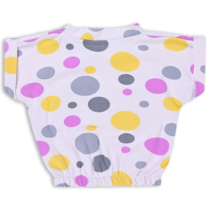 Girls Polka Print Top and Shorts Clothing Set