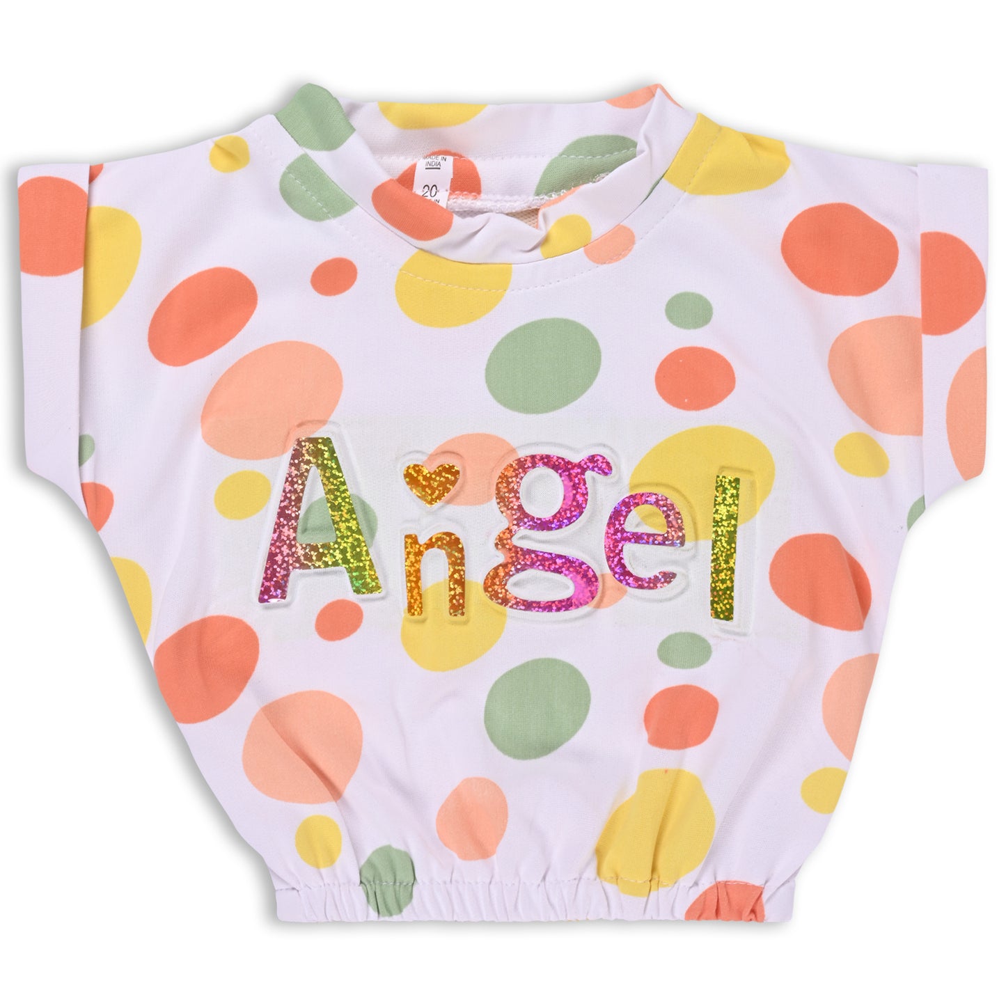 Girls Polka Print Top and Shorts Clothing Set