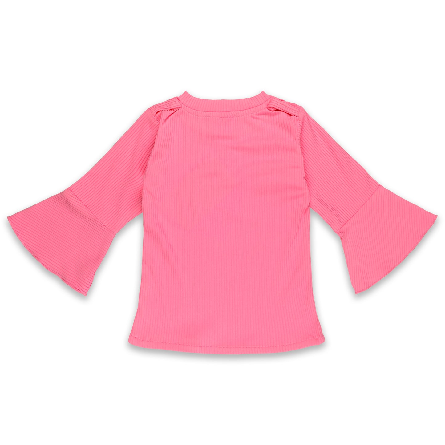 Girls Solid Top and Shorts Clothing Set