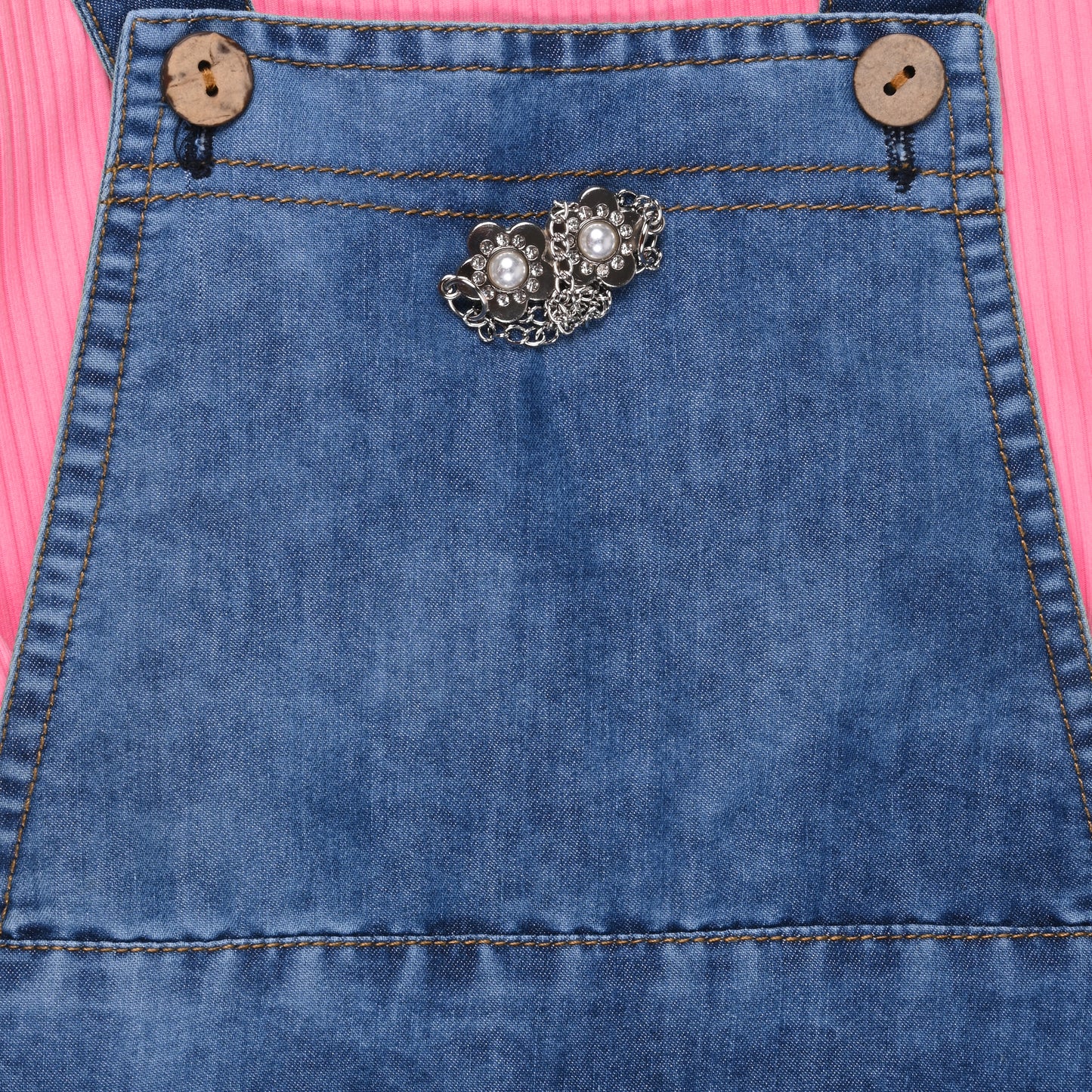 Girls Solid Top and Shorts Clothing Set