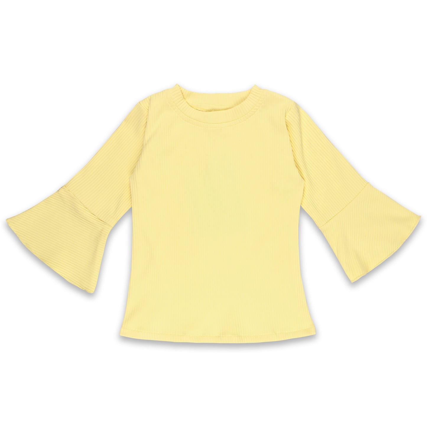 Girls Solid Top and Shorts Clothing Set